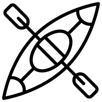 recommend clip art: canoe line icon