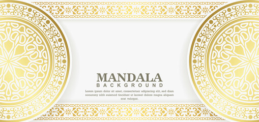 Luxury White mandala background concept