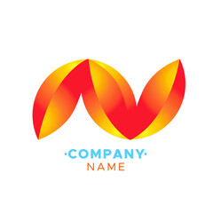 This an abstract colorful N letter Vector logo for Business Company, Brand Logo, abstract colorful illustration