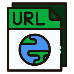 url file filled outline icon