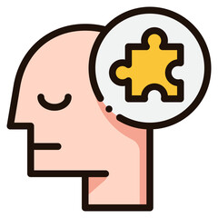 solution blue line icon