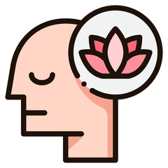 wellness blue line icon