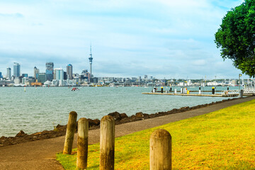Auckland City View from Bayswater Wharf Auckland, New Zealand