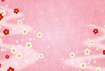 梅　和柄　春　背景