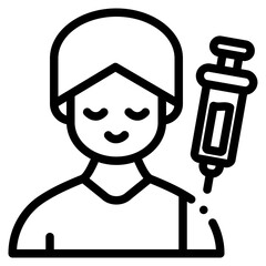 vaccination line icon