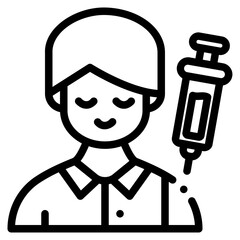 vaccination line icon