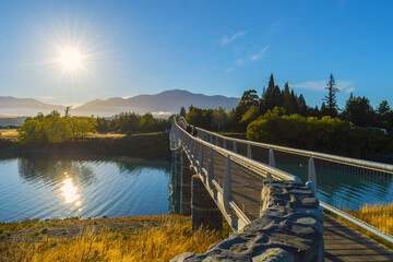 Lake Tekapo Footbridge, South Island New Zealand
