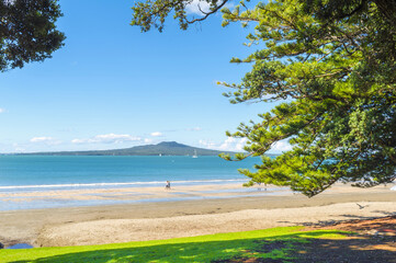 Panoramic View of Takapuna Beach Auckland New Zealand