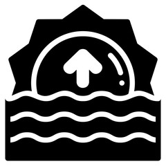sunrise glyph icon