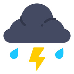 Obraz premium storm flat icon