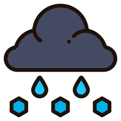 sleet filled outline icon