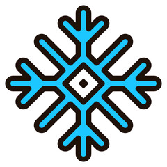 snowflake filled outline icon