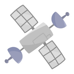 satellite for communication color illustration