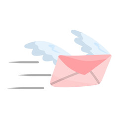 send email for communication color illustration