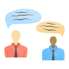talking for communication color illustration