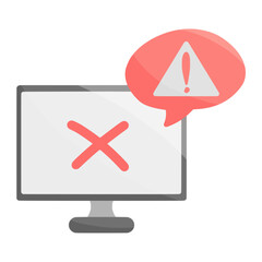 error computer for cybercrime color illustration