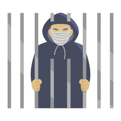 hacker activity for cybercrime color illustration
