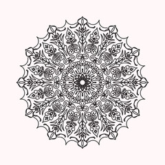 Vector round abstract circle. Mandala style.
