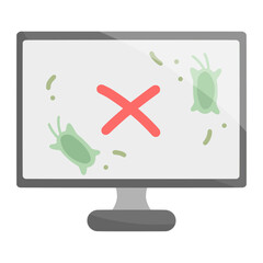 malware computer for cybercrime color illustration