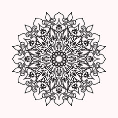 Vector round abstract circle. Mandala style.