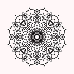 Vector round abstract circle. Mandala style.