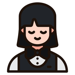 bartender filled outline icon