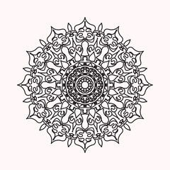 Vector round abstract circle. Mandala style.
