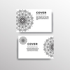 cover template with mandala flower.