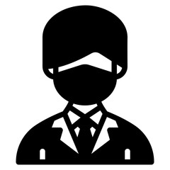 business man glyph icon