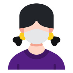 girl flat icon