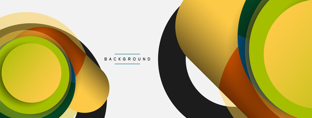 Circle and round shapes abstract background. Vector illustration for wallpaper banner background or landing page