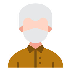 old man flat icon