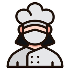 chef filled outline icon