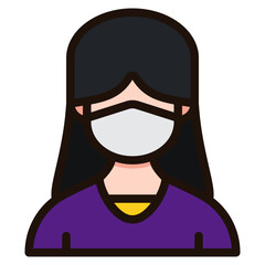 female filled outline icon