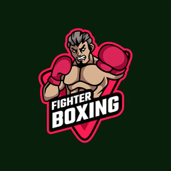 Illustration vector graphic of Fighter Boxing, good for logo design