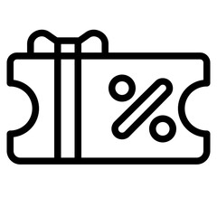 discount voucher outline icon