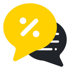 chat bubble flat icon