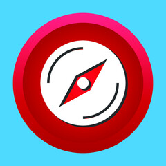 circle button vector design compass