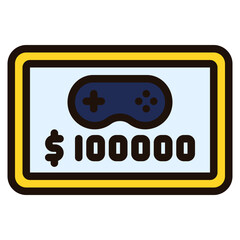prize blue line icon