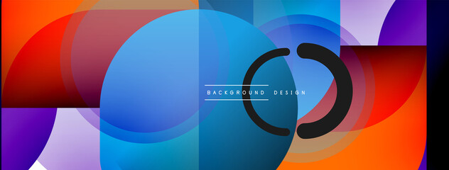 Round triangle shapes lines and circles. Geometric vector illustration for wallpaper banner background or landing page