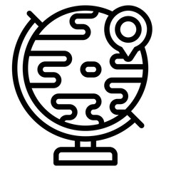 globe outline icon