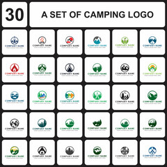 camping logo , adventure logo vector