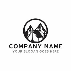 camping logo , adventure logo vector