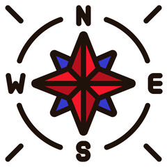 cardinal filled outline icon