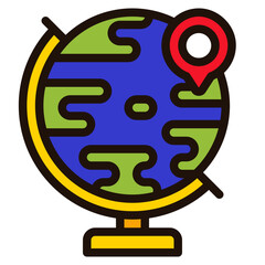 globe filled outline icon