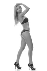 Woman with perfect athletic body