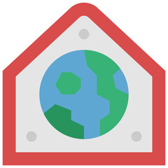 greenhouse effect flat icon
