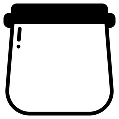 face shield glyph icon