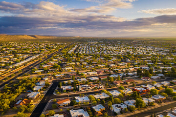 Sunrise in Green Valley, Arizona, a popular retirement community 