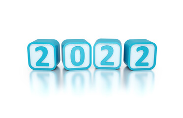 New Year 2022 Creative Design Concept - 3D Rendered Image	
